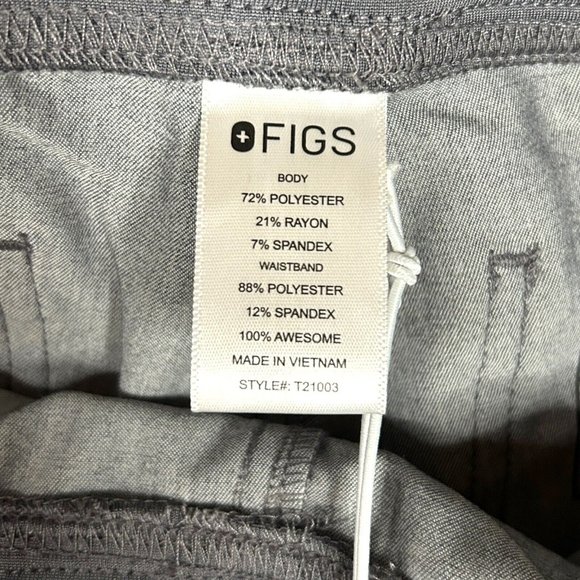 NWT FIGS Technical Collection Womens M Livingston Scrub Pant Graphite Gray - Picture 5 of 9